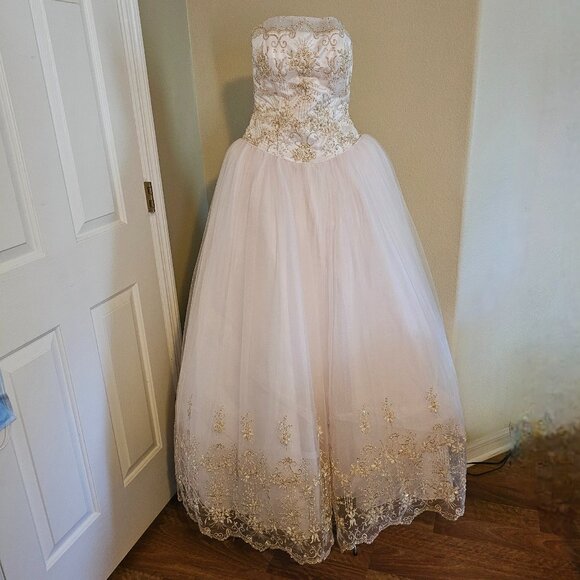 Gorgeous Light Blush Pink Formal Ball Gown Dress - Picture 12 of 12